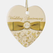 第35結婚記念日のクリスマスのオーナメント セラミックオーナメント (右)