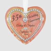 第35結婚記念日の珊瑚|のダイヤモンドの記念品