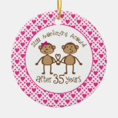 第35記念日猿愛オーナメント セラミックオーナメント (正面)