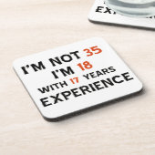 第35誕生日のデザイン コースター (左側)