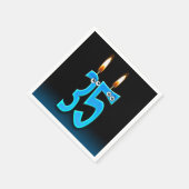 第35誕生日ろうそく目玉 スタンダードカクテルナプキン (角)