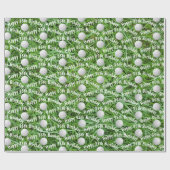 第35誕生日ゴルフボールオングラスラッピング紙 ラッピングペーパー (フラット)