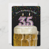 第35誕生日ビールパーティー 招待状 (正面)