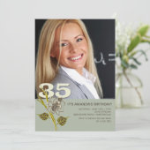 第35誕生日フォト招待状 招待状 (スタンド正面)