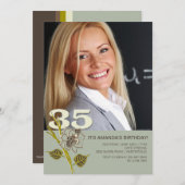 第35誕生日フォト招待状 招待状 (正面/裏面)