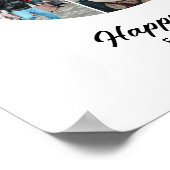 第35誕生日第35回写真コラージュ記念日 ポスター (角)