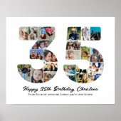 第35誕生日第35回写真コラージュ記念日 ポスター (正面)