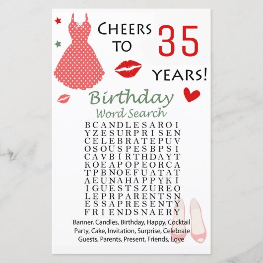 第35誕生日語検索ゲーム (正面)