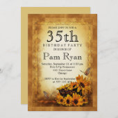 第35誕生日 招待状 (正面/裏面)