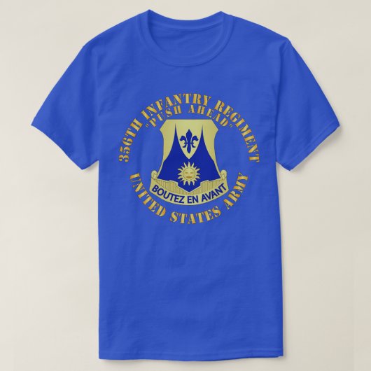 第356歩兵連隊が前進する X Tシャツ (デザイン正面)