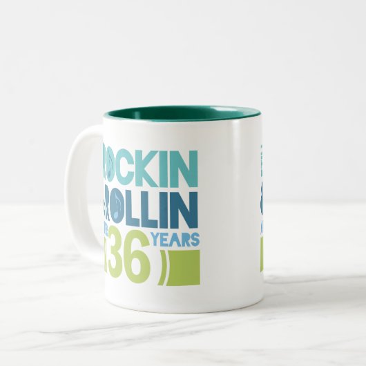 第36記念日の結婚祝い ツートーンマグカップ (正面左)