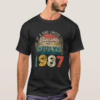 第36誕生日の装飾1987年7月男性女性36 Y Tシャツ
