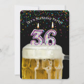 第36誕生日ビールパーティー 招待状 (正面)