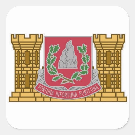 第37回機関大隊ステッカー スクエアシール (正面)