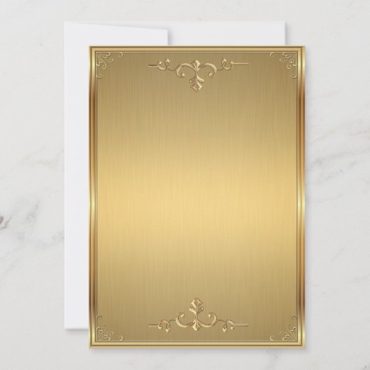 第37回誕生日パーティー第37回チータ王室のー金ゴールドプラス 招待状 (裏面)