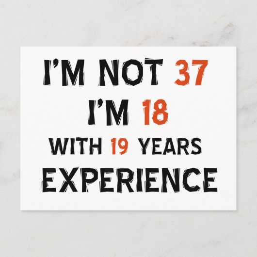 第37誕生日のデザイン ポストカード (正面)