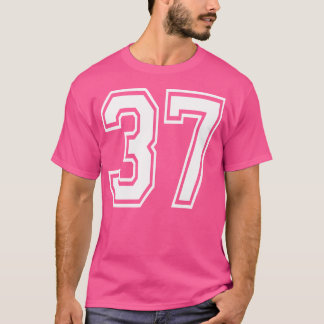 第37誕生日スポーツプレーヤーチーム番号付きジェール Tシャツ