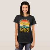 第37誕生日レトロ1985年5月検疫37年 Tシャツ (正面フル)