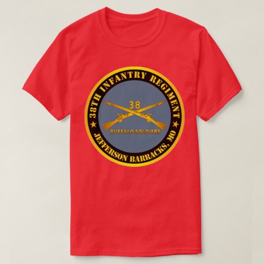 第38歩兵連隊バッファロー兵士ジェファーソン Tシャツ (デザイン正面)