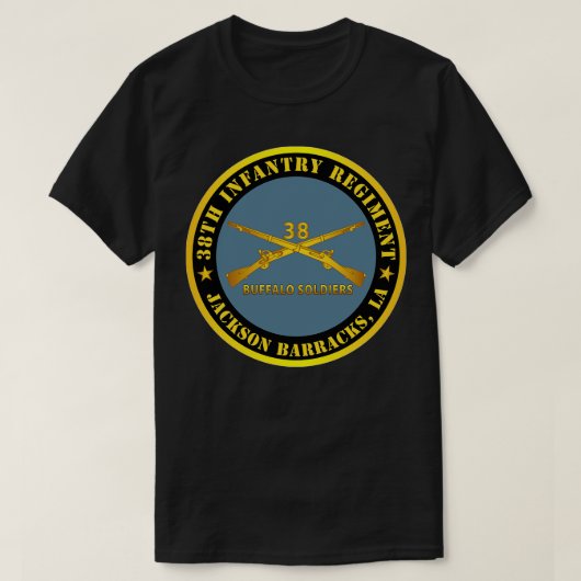 第38歩兵連隊バッファロー兵士ジャクソンBa Tシャツ (デザイン正面)