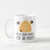 第38記念日のカップルのギフト コーヒーマグカップ (左)