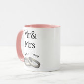 第38記念日の一致の氏。 そして夫人。 1979年以来 マグカップ (正面左)