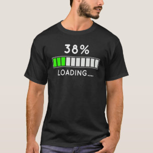 第38誕生日寿命積込充電バー38 Tシャツ