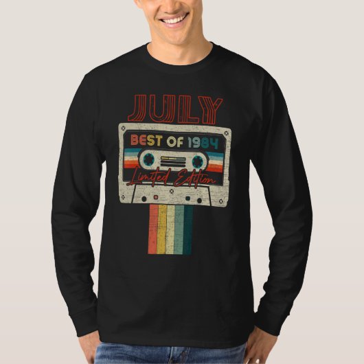 第38誕生日1984年最高の7月カセットテープ Tシャツ (正面)