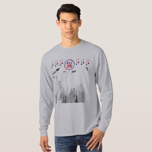 第4のスパークルグレー Tシャツ (正面フル)