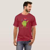 第4を祝って下さい(人間の特徴をもつ虫Droid) Tシャツ (正面フル)