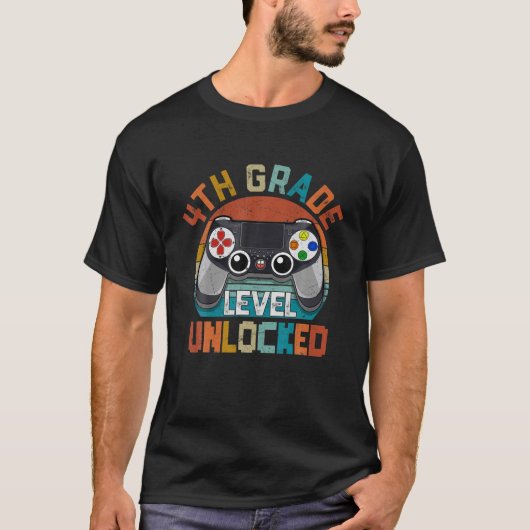 第4グレードのロック解除されたビデオゲーム新学期 Tシャツ (正面)