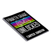 第4グレードのロック解除された新学期 パーソナライズされた ノートブック (右側)