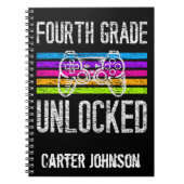 第4グレードのロック解除された新学期 パーソナライズされた ノートブック (正面)
