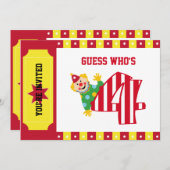 第4バースデーウェーブサーカスピエロ招待状 招待状 (正面/裏面)