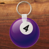 第4ビリヤード球 キーホルダー (正面)