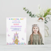 第4フローラユニコーン誕生日招待状（写真あり） 招待状 (スタンド正面)