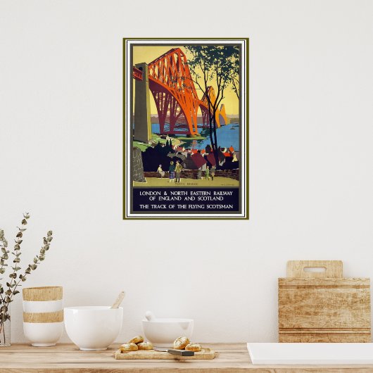 第4ブリッジのヴィンテージ旅行ポスター ポスター (キッチン)