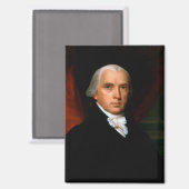 第4代大統領ジェームズ・マディソン：コロニアルアメリカ マグネット (正面/裏面)