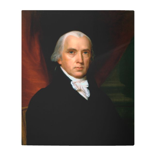 第4代大統領ジェームズ・マディソン：コロニアルアメリカ メタルプリント (正面)