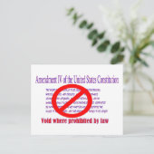 第4修正-法律によって禁止されてところ空間 ポストカード (スタンド正面)