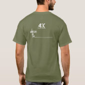 第4四半期チームのロゴ離れをバックロゴ付きサイドに2つ Tシャツ (裏面)