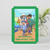第4回がん周年記念パーティの招待状 招待状 (スタンド正面)