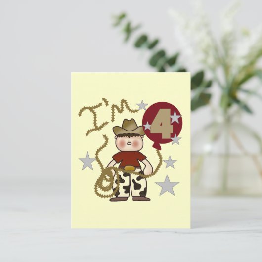 第4回カウボーイ誕生日Tシャツ&ギフト ポストカード (スタンド正面)