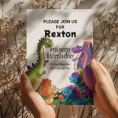 第4回キッズ恐竜バースデーパーティ招待状 ポストカード