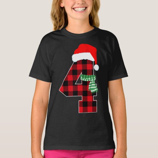 第4回クリスマステーマクリスマス第4日目4年目 Tシャツ (正面)