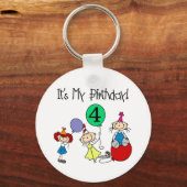 第4回スティックキッズパーティー誕生日Tシャツとギフト キーホルダー (正面)