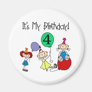 第4回スティックキッズパーティー誕生日Tシャツとギフト マグネット