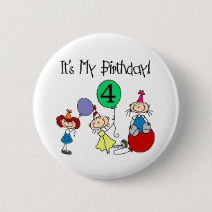 第4回スティックキッズパーティー誕生日Tシャツとギフト 缶バッジ