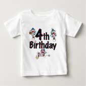 第4回ソックサル野球誕生日 ベビーTシャツ (正面)