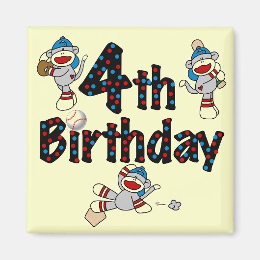 第4回ソックサル野球誕生日 マグネット (正面)